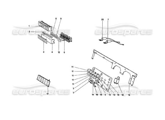 a part diagram from the Ferrari 308 GTB (1980) parts catalogue