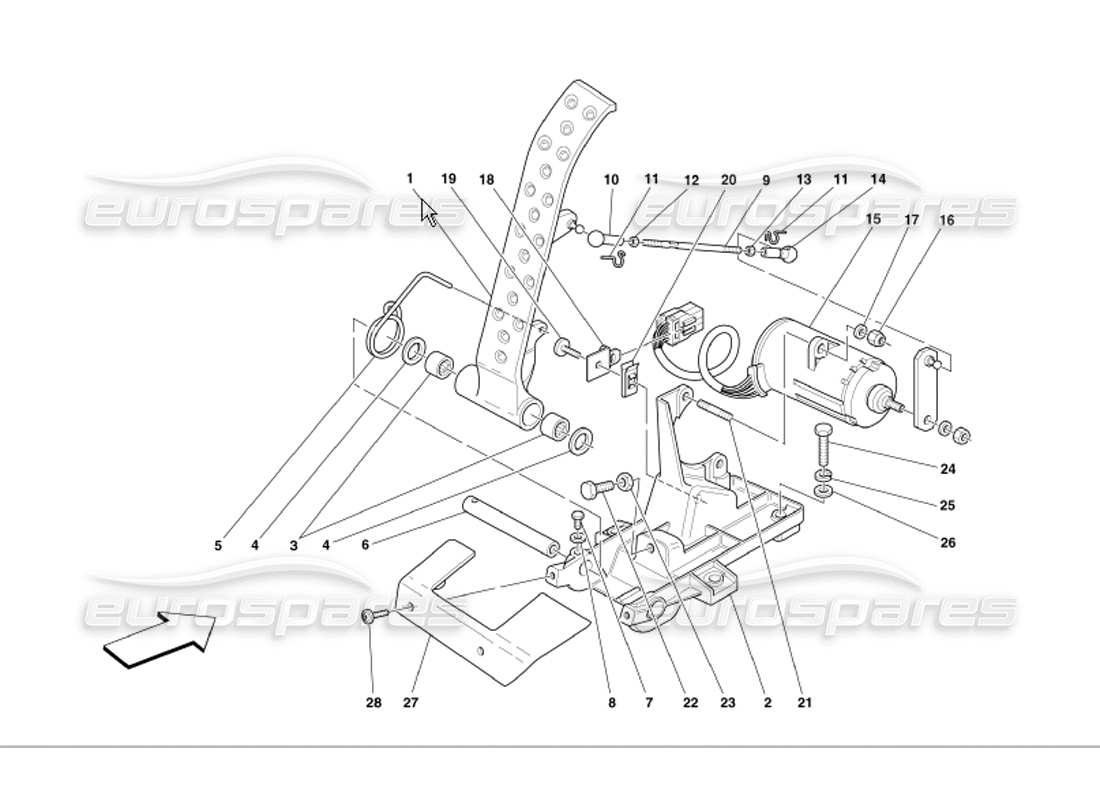 Ferrari 360 Modena ELECTRONIC ACCELERATOR PEDAL Diagrama de piezas