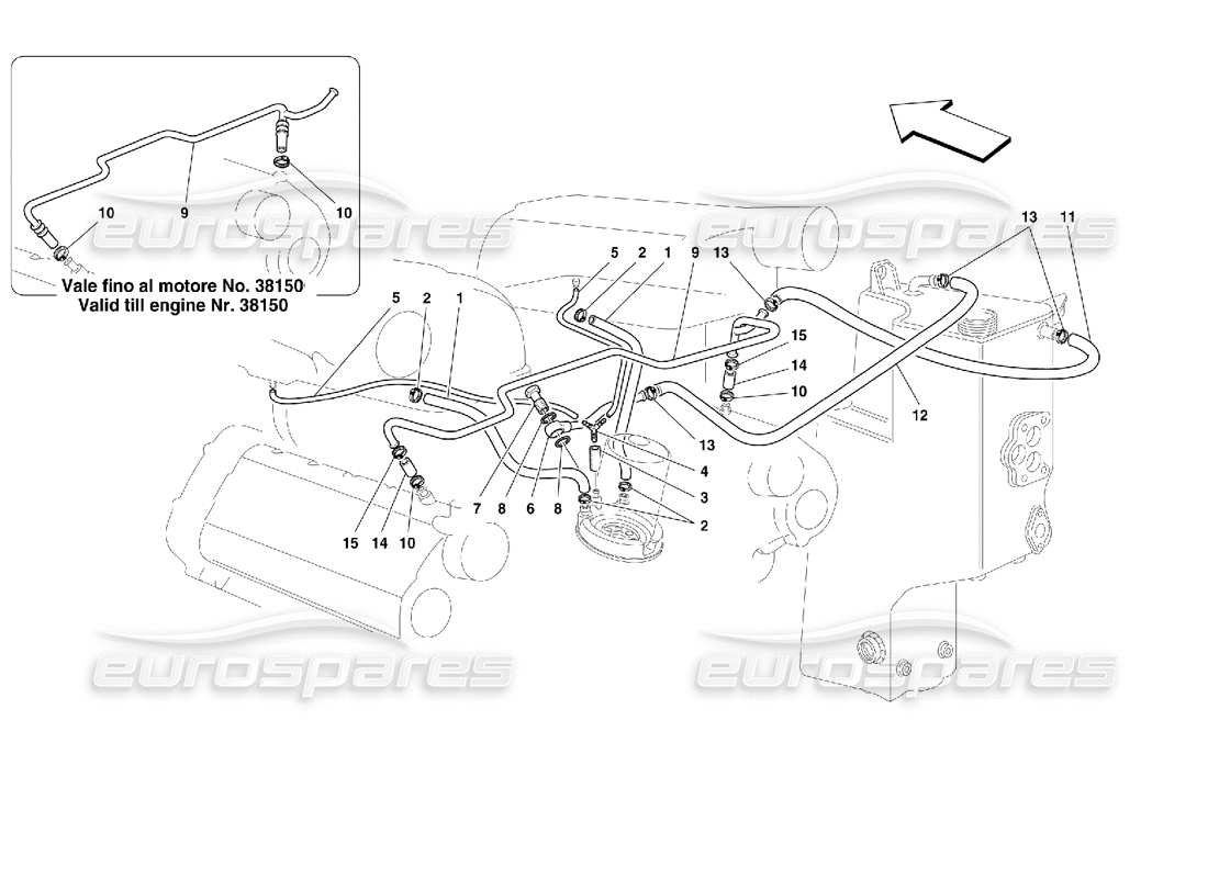 Ferrari 355 (2.7 Motronic) Golpe - Por sistema Diagrama de piezas