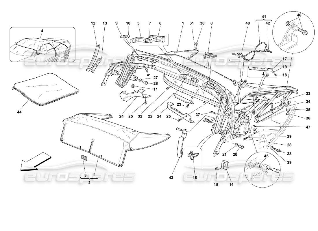 Ferrari 355 (2.7 Motronic) arriba Diagrama de piezas