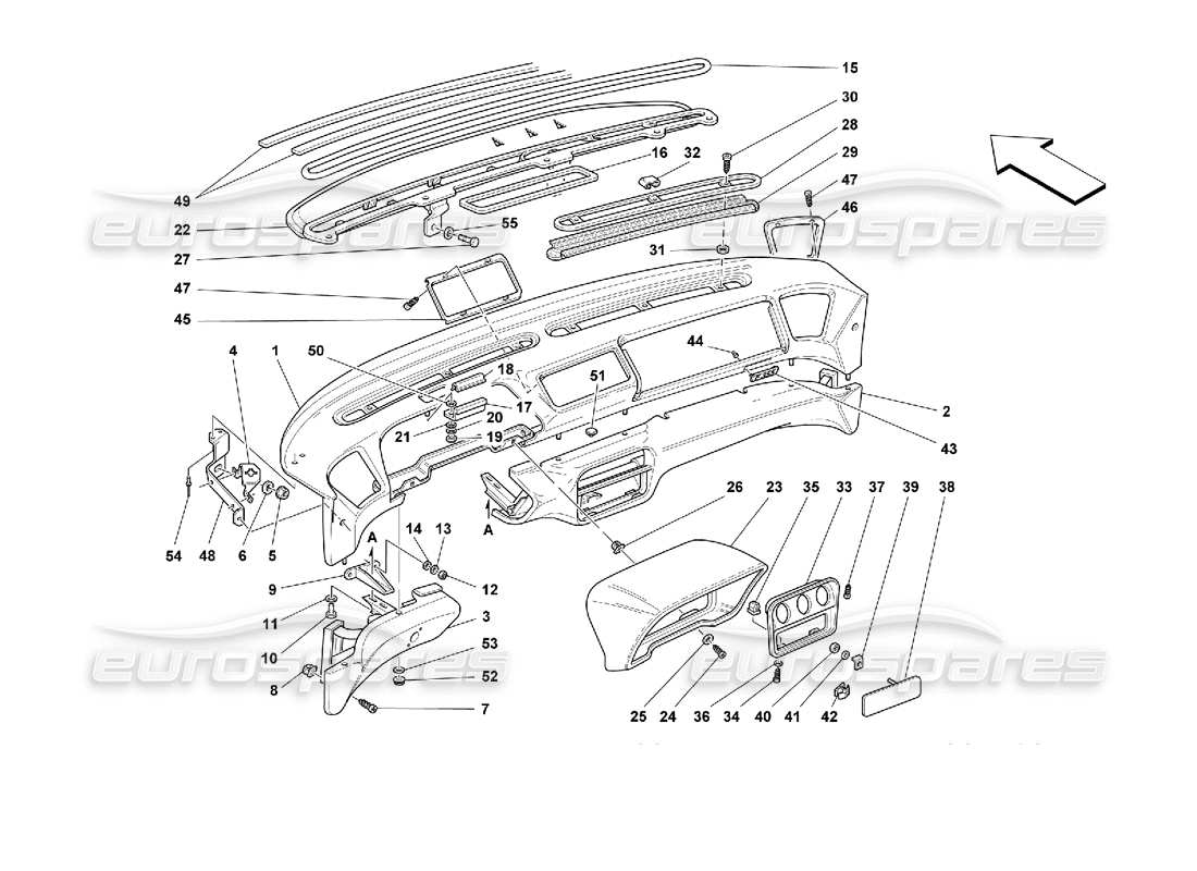 Ferrari 355 (2.7 Motronic) Panel Diagrama de piezas