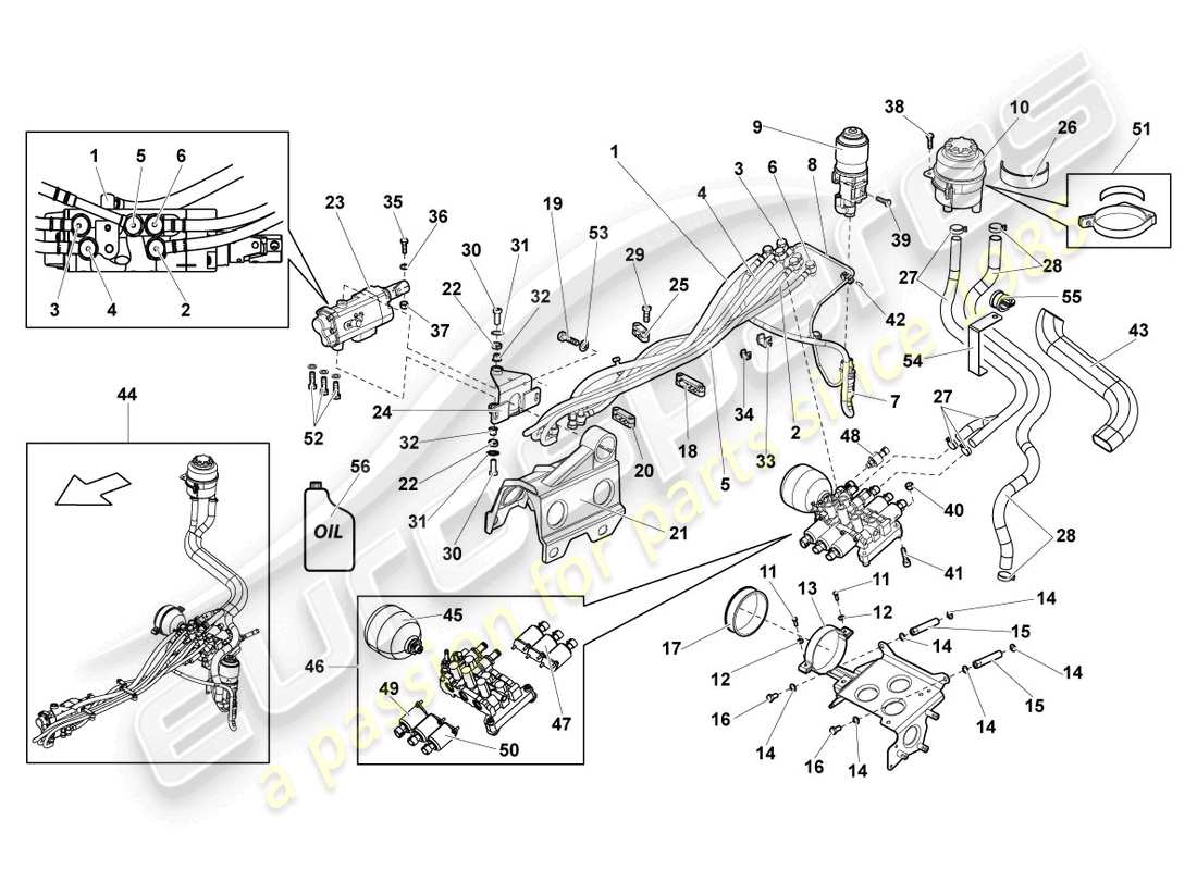 Lamborghini Reventon SELECTOR DE MARCHAS Diagrama de piezas