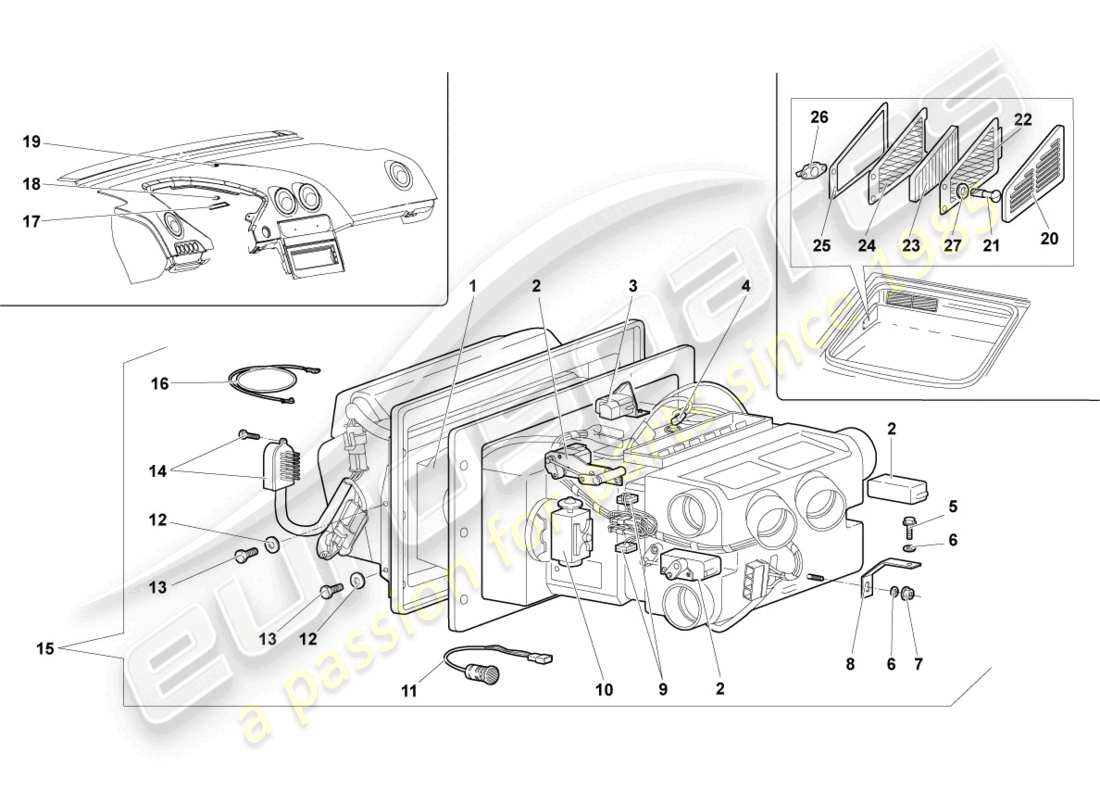 Lamborghini Reventon Aire acondicionado Diagrama de piezas