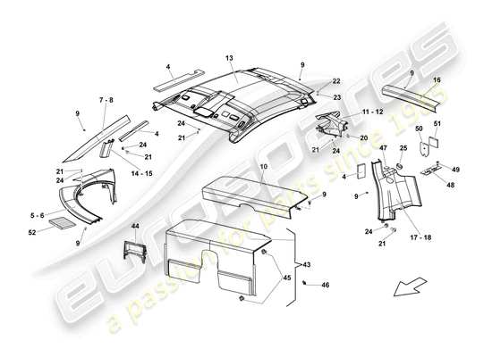 a part diagram from the Lamborghini LP550-2 Coupe (2011) parts catalogue