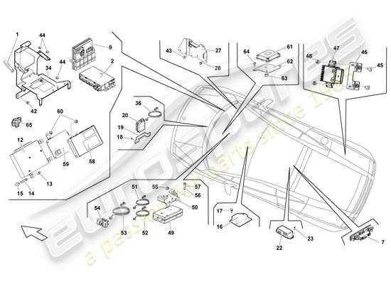 a part diagram from the Lamborghini LP560-4 Spyder FL II (2014) parts catalogue