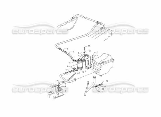 a part diagram from the Maserati Ghibli 2.0 Cup parts catalogue