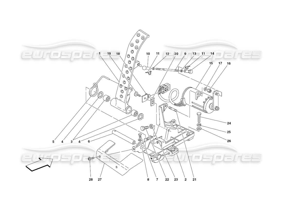 Ferrari 430 Desafío (2006) ELECTRONIC ACCELERATOR PEDAL Diagrama de piezas