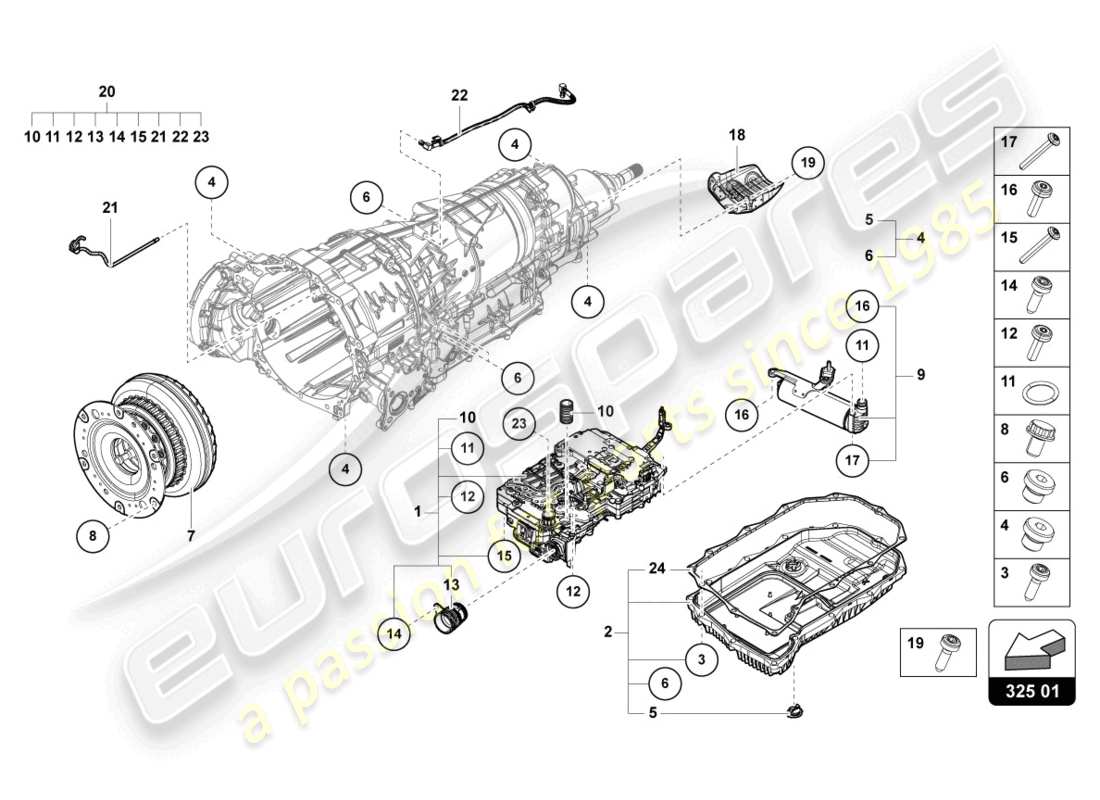 Lamborghini Urus (2021) MECATRÓNICA CON SOFTWARE Diagrama de piezas