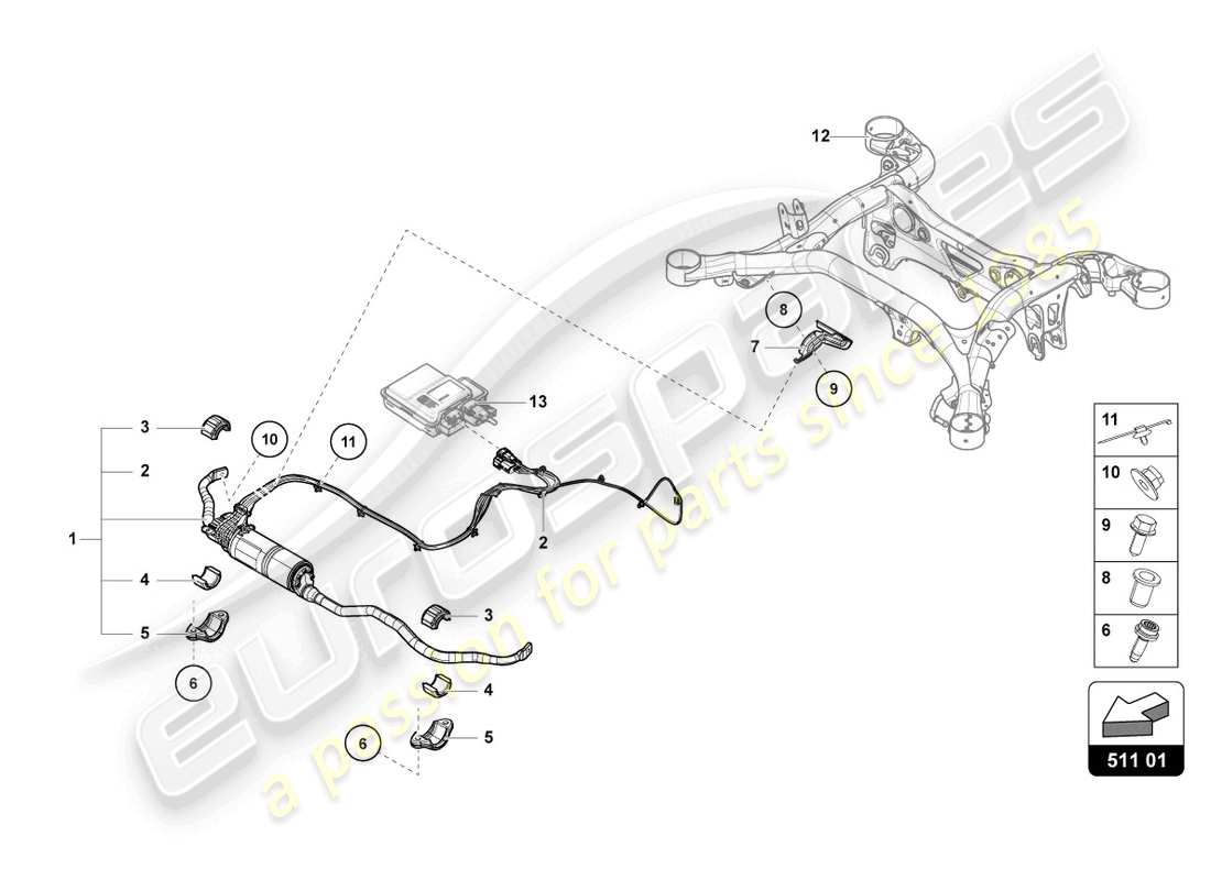 Lamborghini Urus (2021) UNIDAD DE CONTROL PARA ESTABILIZADORES Diagrama de piezas