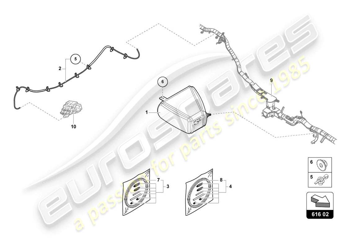 Lamborghini Urus (2021) APARATO PARA LEVANTAR Diagrama de piezas