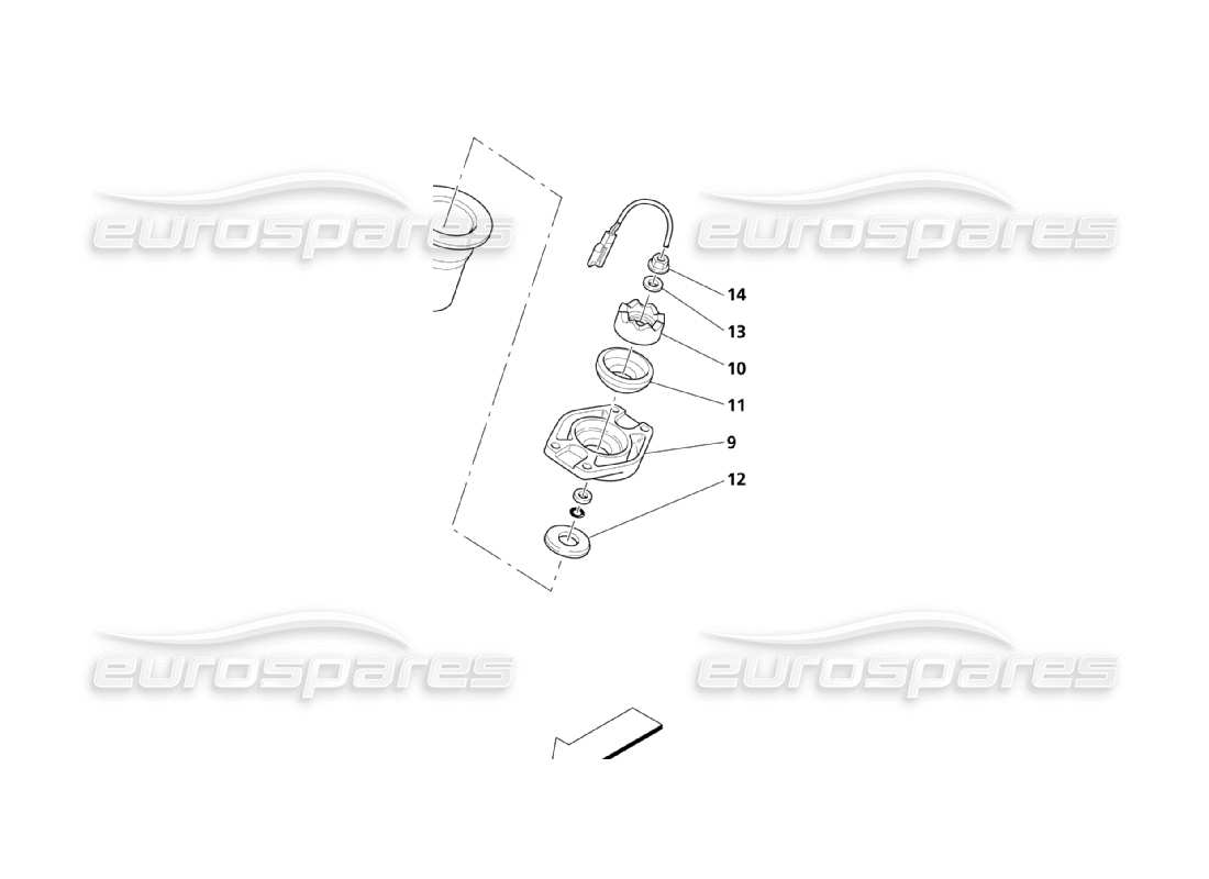 Maserati QTP. (2003) 4.2 Bastidor trasero Diagrama de piezas