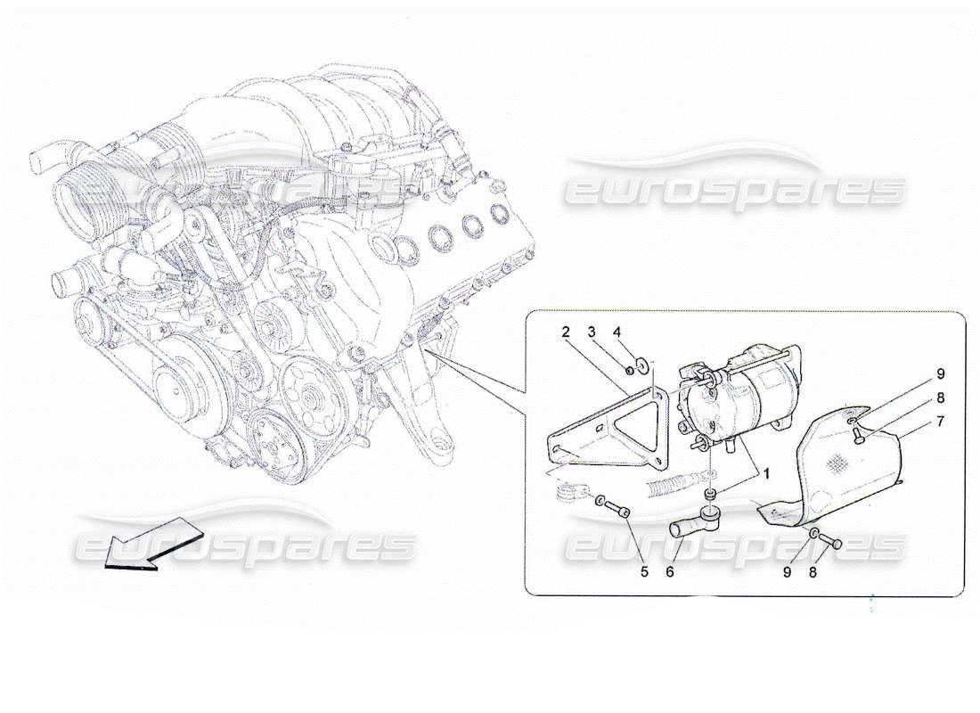 Maserati QTP. (2010) 4.2 CONTROL ELECTRÓNICO: ENCENDIDO DEL MOTOR Diagrama de piezas