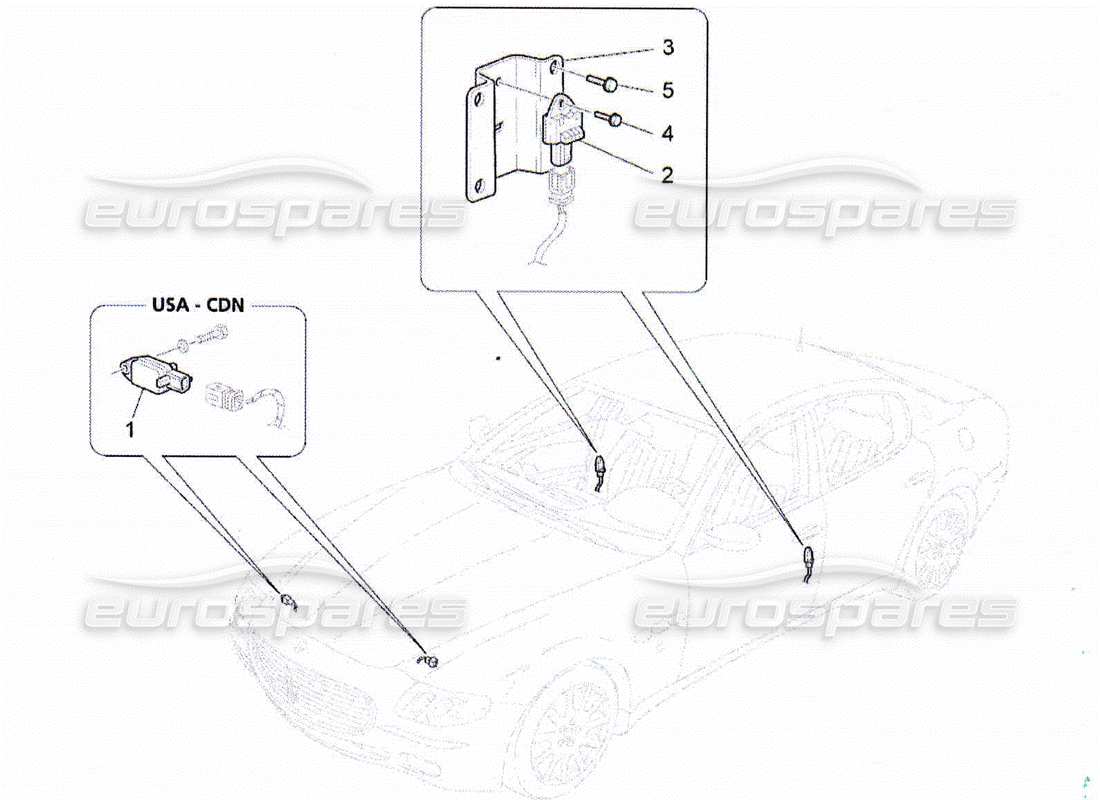 Maserati QTP. (2010) 4.2 SENSORES DE ACCIDENTE Diagrama de piezas