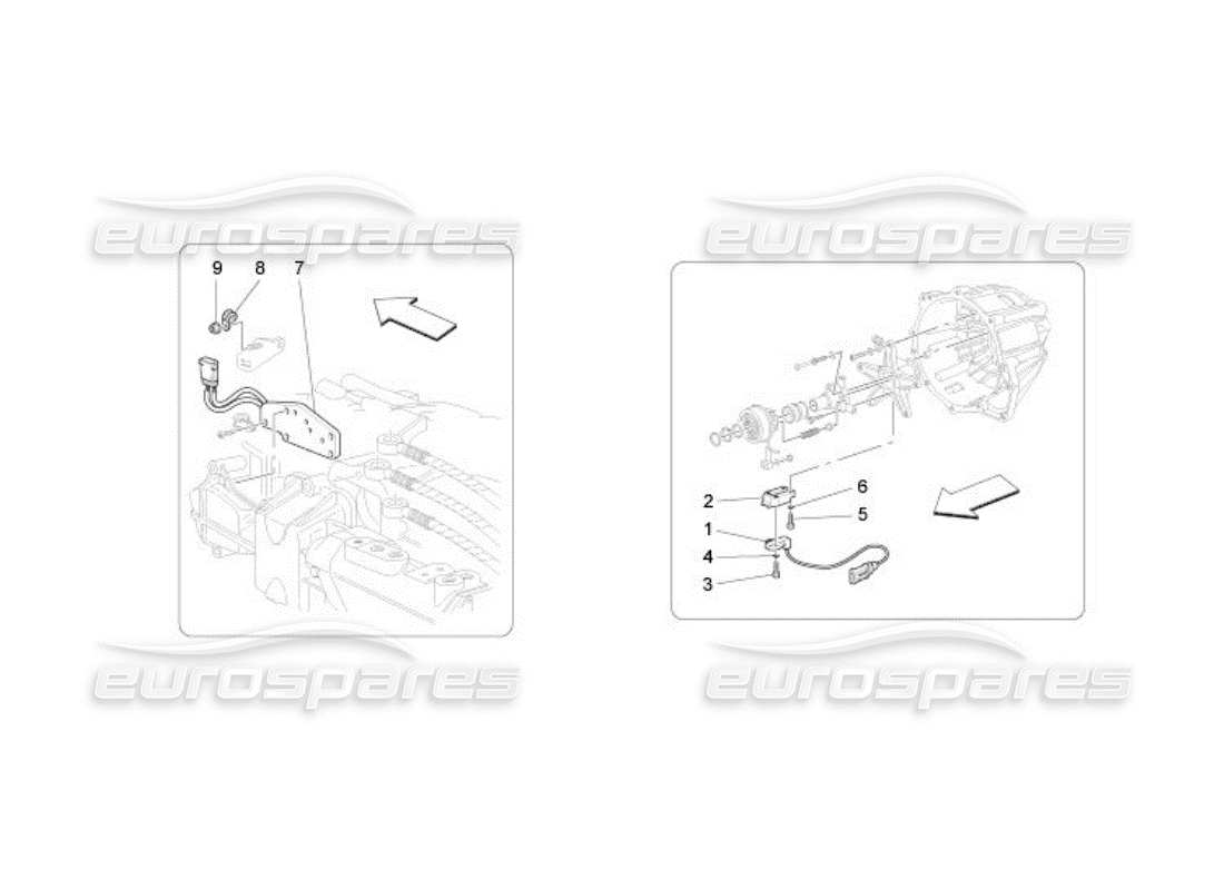 Maserati QTP. (2005) 4.2 Control electrónico del embrague para la caja de cambios F1 Diagrama de piezas