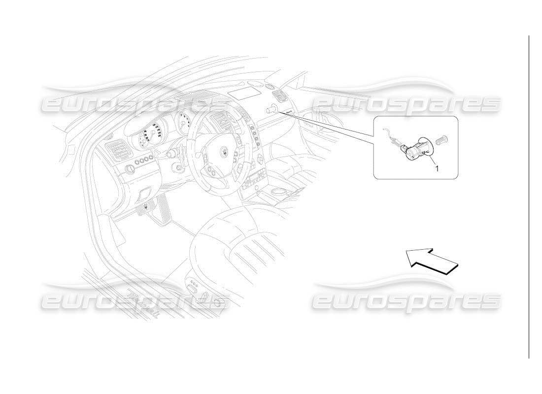 Maserati QTP. (2007) 4.2 auto Passenger's Airbag-deactivation Diagrama de piezas