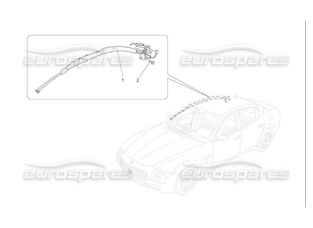 Maserati QTP. (2007) 4.2 auto SISTEMA DE BOLSA DE VENTANA Diagrama de piezas