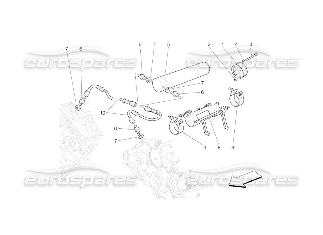 Maserati QTP. (2007) 4.2 F1 Timing Hydraulics Diagrama de piezas