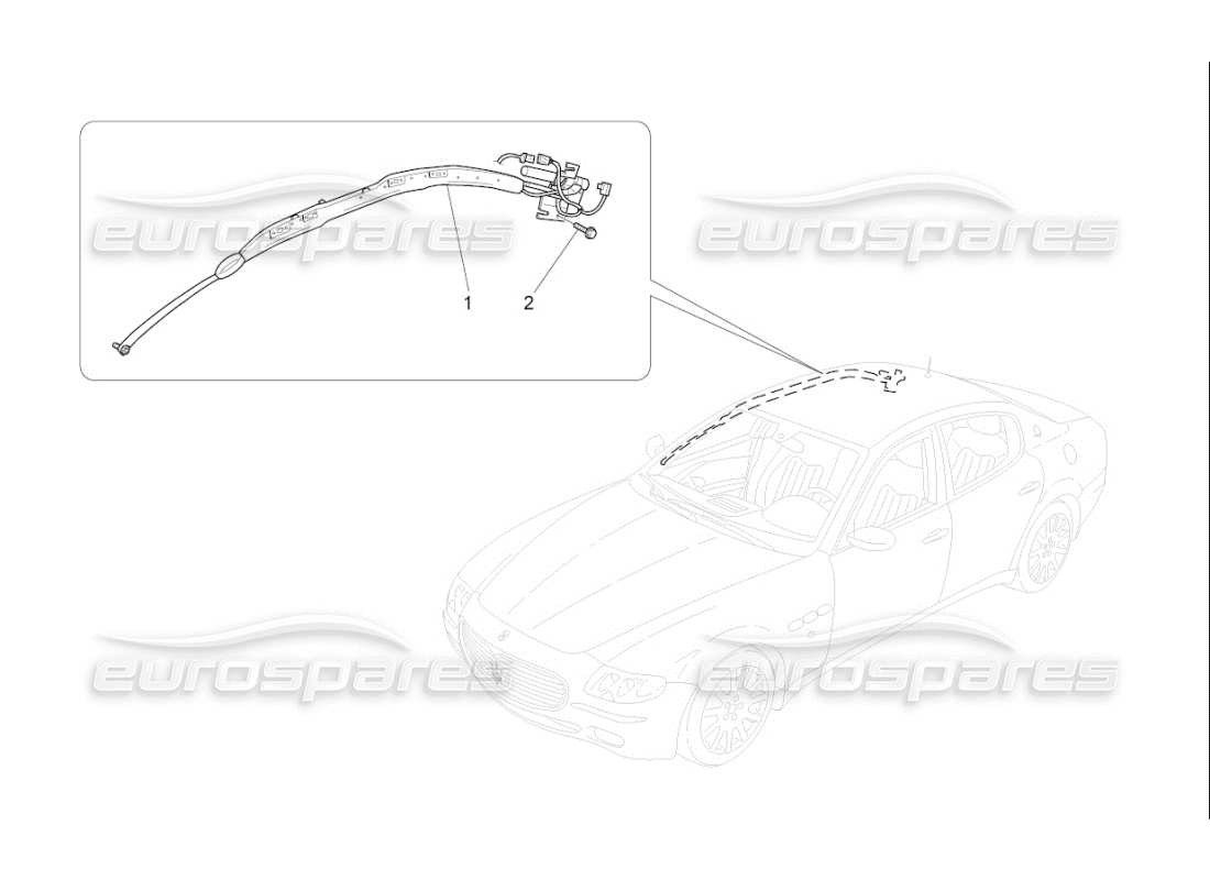 Maserati QTP. (2008) 4.2 auto SISTEMA DE BOLSA DE VENTANA Diagrama de piezas