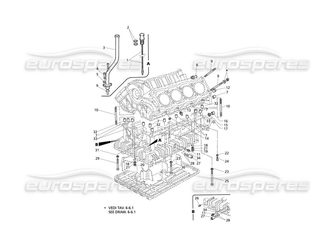 Maserati QTP V8 Evoluzione Fijaciones y Accesorios para Bloques Diagrama de piezas