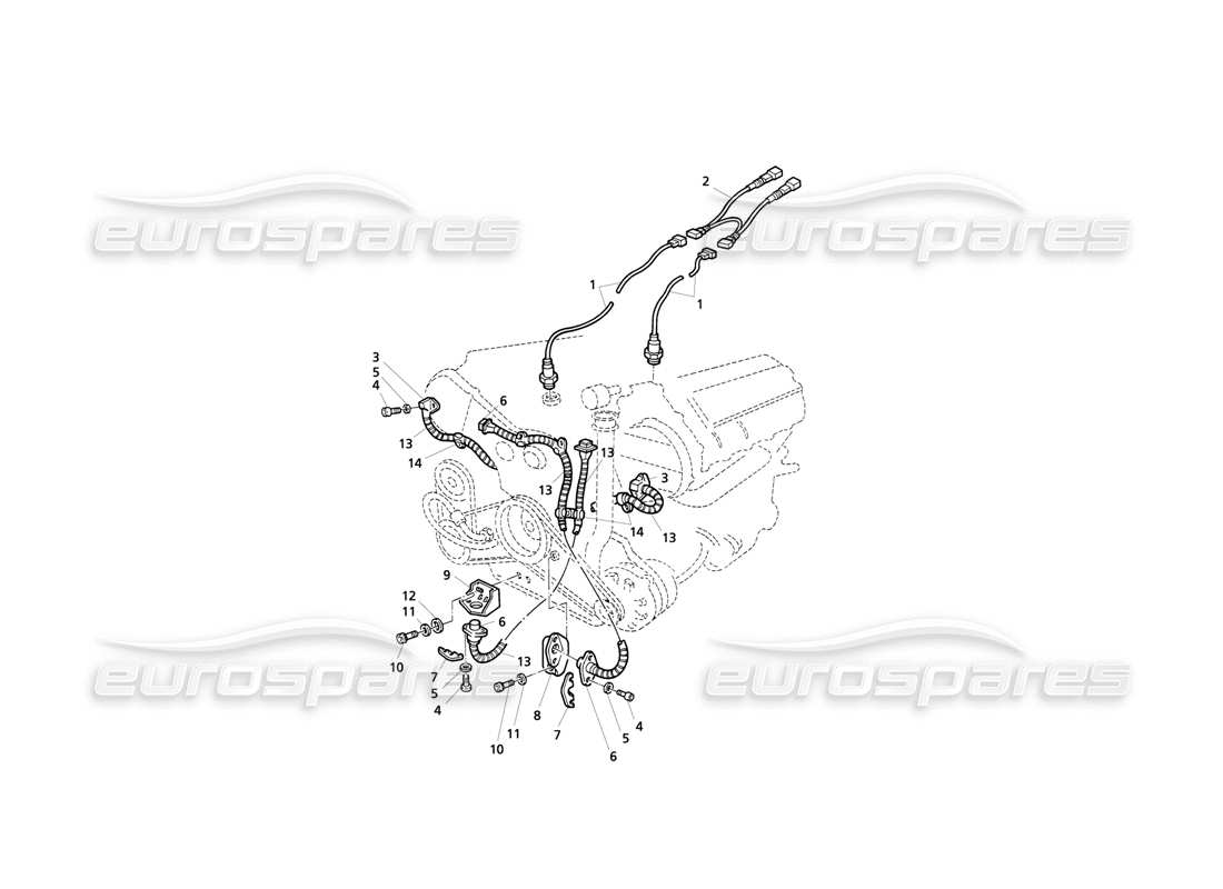 Maserati QTP V8 Evoluzione Sistema de encendido: sensores Diagrama de piezas