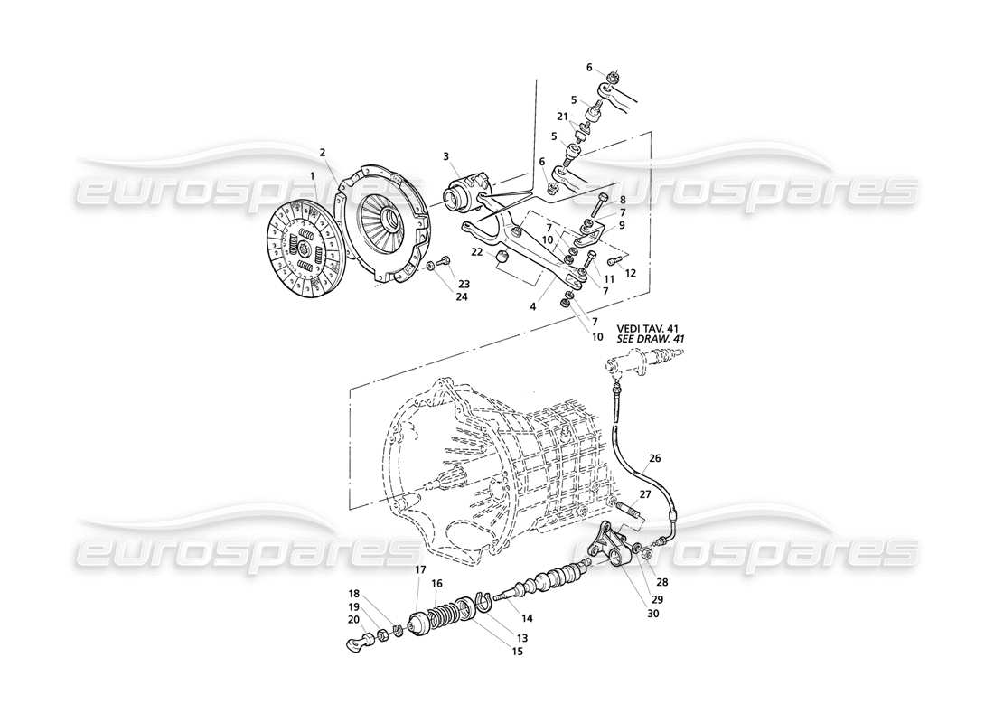 Maserati QTP V8 Evoluzione Embrague Diagrama de piezas