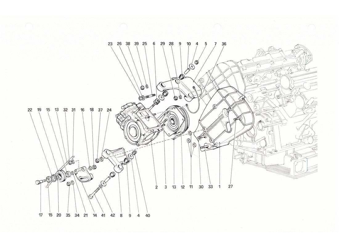 Ferrari 208 GTB GTS Compresor y controles de aire acondicionado Diagrama de piezas