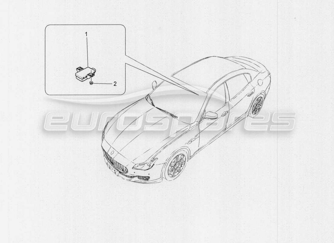 Maserati QTP. V8 3.8 530bhp Auto 2015 sistema de control de presión de neumáticos Diagrama de piezas