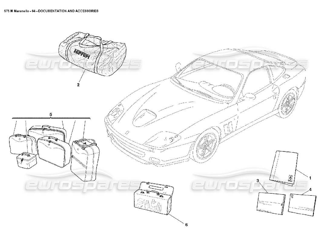 Ferrari 550 Maranello DOCUMENTACIÓN Y ACCESORIOS Diagrama de piezas