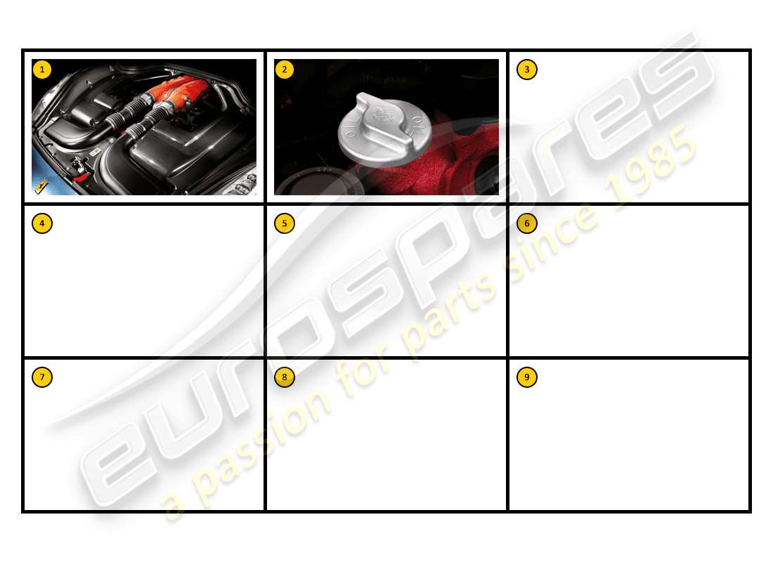 Ferrari California (Accesorios) Racing - Bolsa de motor Diagrama de piezas