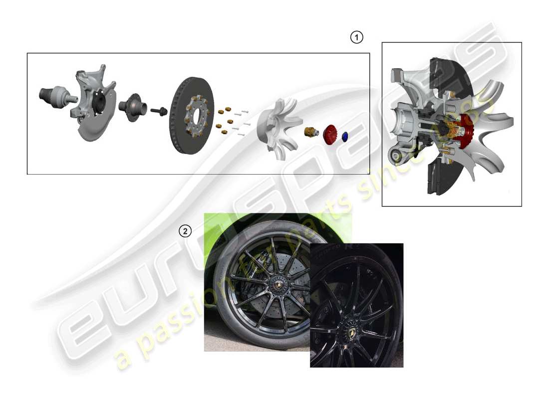 Lamborghini Huracan Performante Coupe (Accesorios) KIT DE INSTALACION Diagrama de piezas