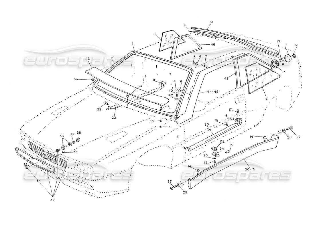 Part diagram containing part number 318353350