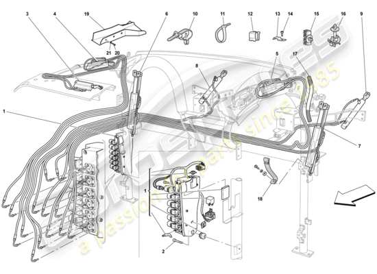 a part diagram from the Ferrari F430 Scuderia Spider 16M (Europe) parts catalogue