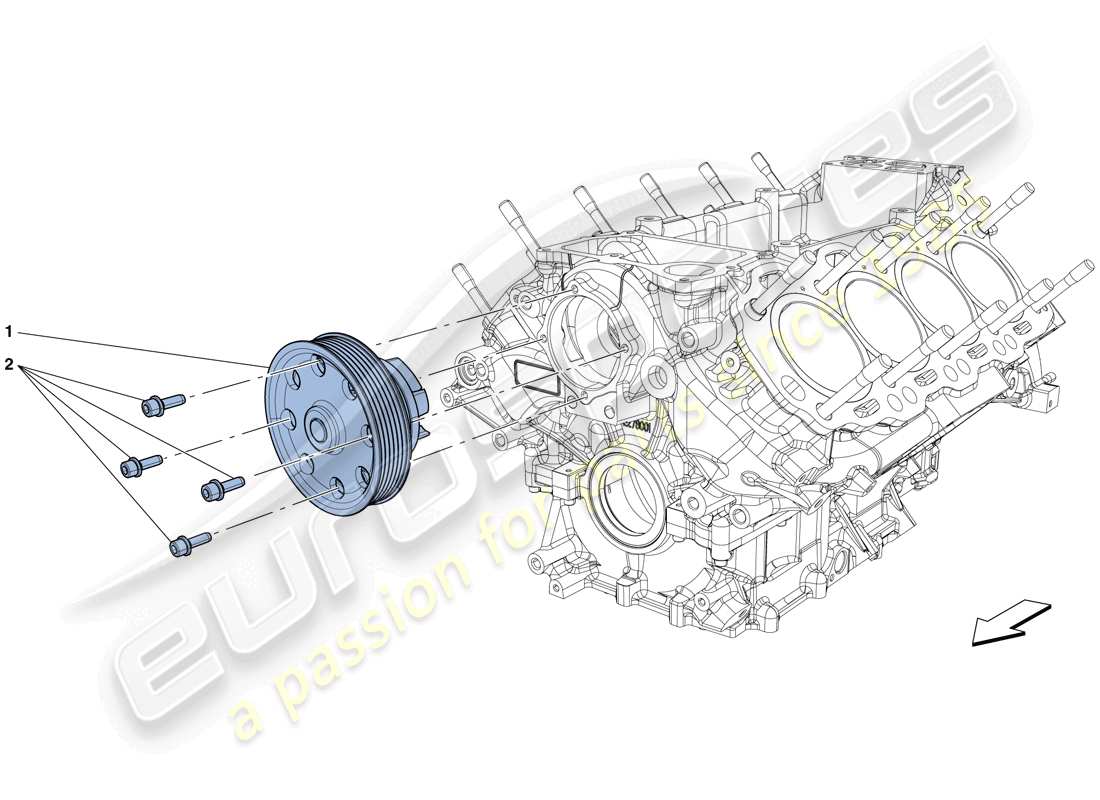 Ferrari GTC4 Lusso T (EUROPA) REFRIGERACIÓN: BOMBA DE AGUA Diagrama de piezas