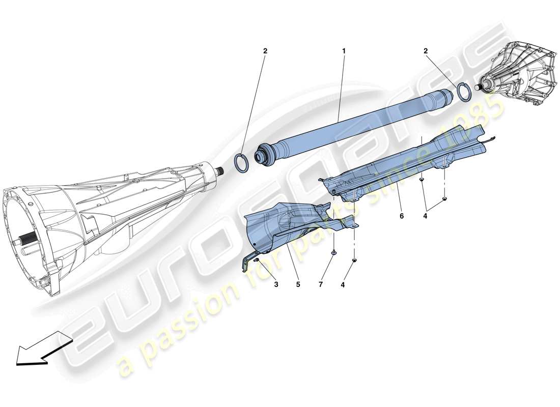 Ferrari GTC4 Lusso T (EUROPA) Tubo de transmisión Diagrama de piezas