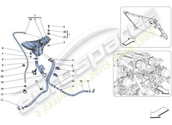 a part diagram from the Ferrari GTC4 Lusso T (USA) parts catalogue