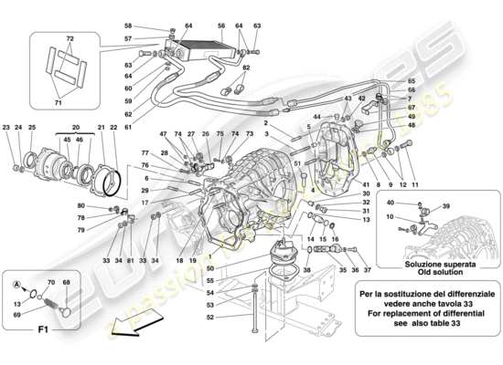 a part diagram from the Ferrari 599 GTB Fiorano (RHD) parts catalogue