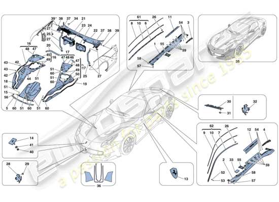 a part diagram from the Ferrari F12 TDF (Europe) parts catalogue