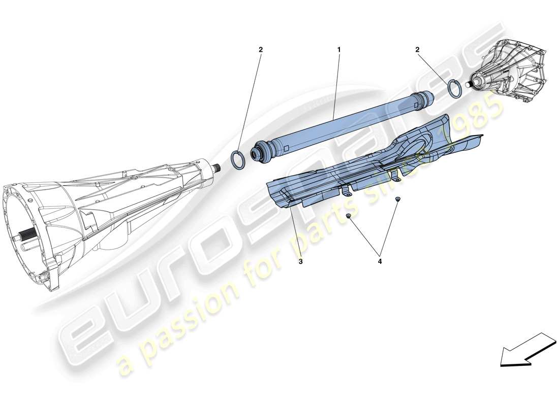 Ferrari 812 Superfast (Europa) Tubo de transmisión Diagrama de piezas