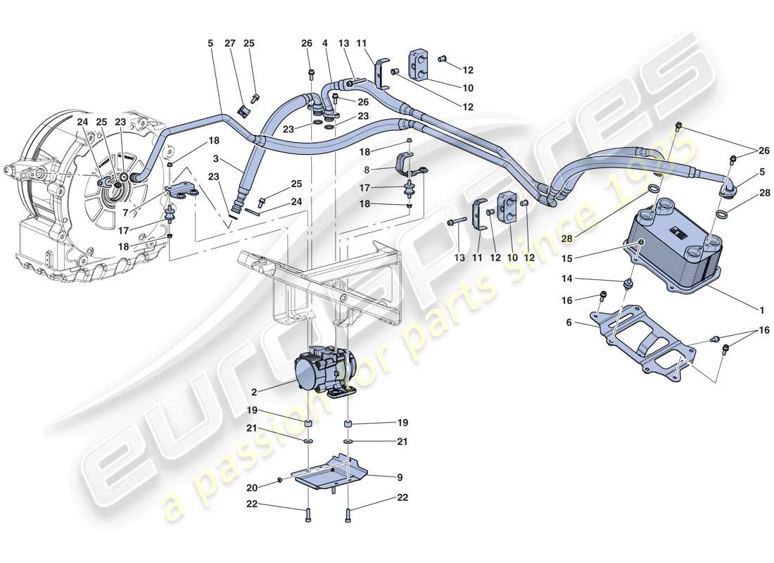 Ferrari LaFerrari Aperta (EE. UU.) REFRIGERACIÓN DE MOTORES ELÉCTRICOS Diagrama de piezas