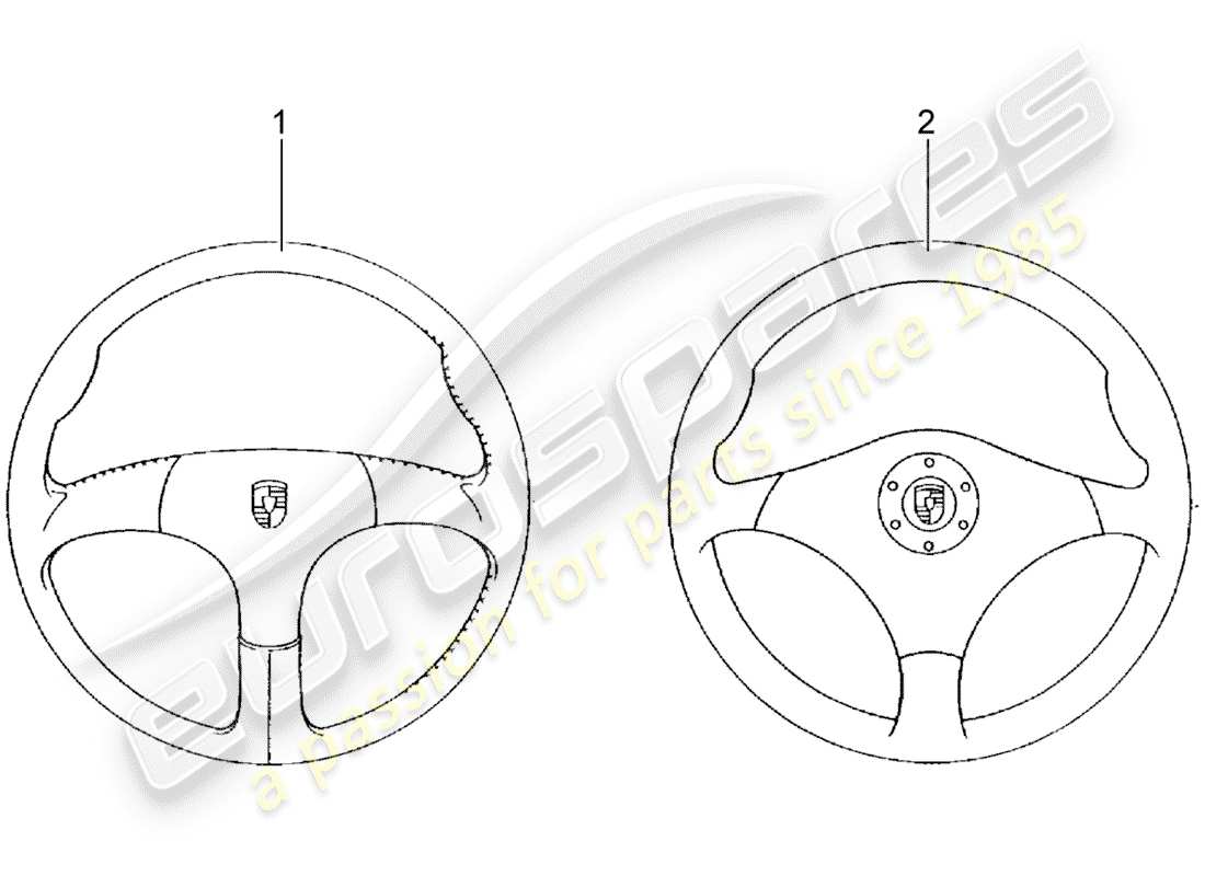 Porsche Classic accessories (1952) VOLANTE DEPORTIVO - SIN: - Diagrama de piezas de AIRBAG