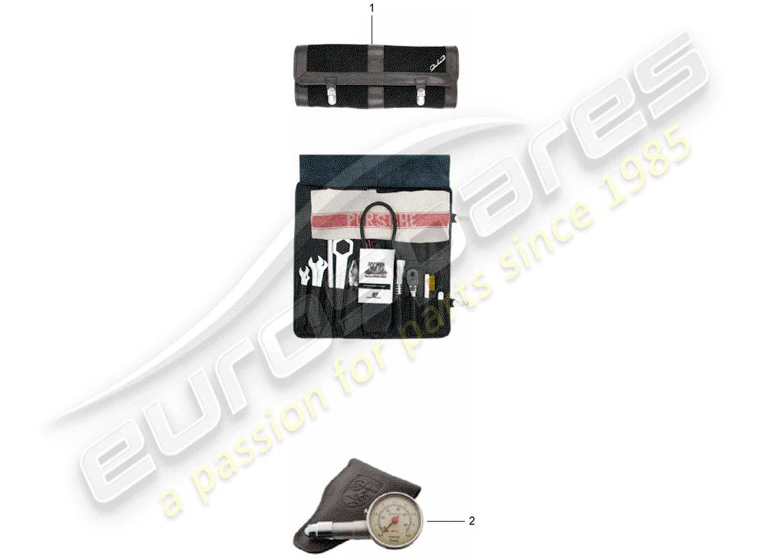 Porsche Classic accessories (1962) herramienta Diagrama de piezas