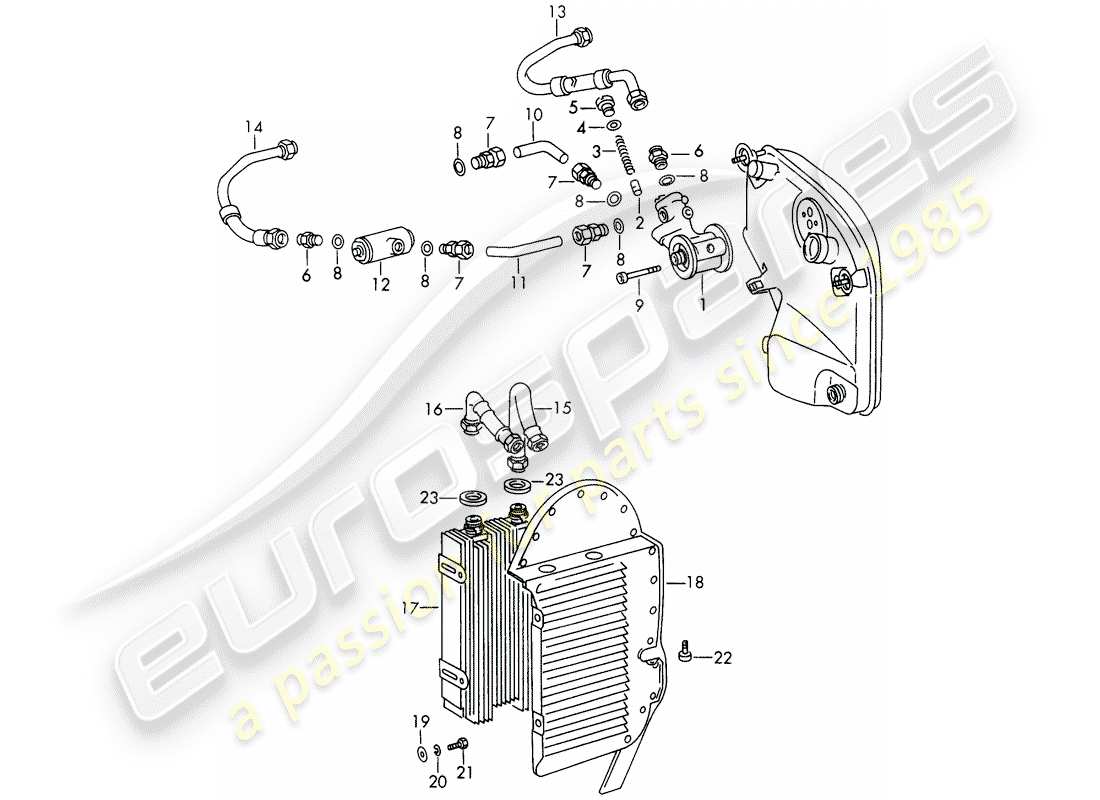 Porsche 911/912 (1965) Lubricación del motor - UNIDADES AUXILIARES - PARA - TIPO 901/10 - D - MJ 1969>> Diagrama de piezas