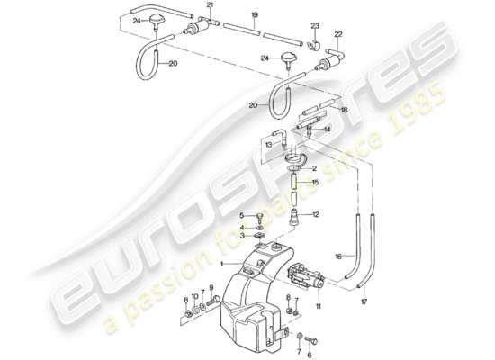 a part diagram from the Porsche 924 (1981) parts catalogue