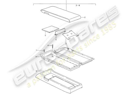 a part diagram from the Porsche 928 (1986) parts catalogue