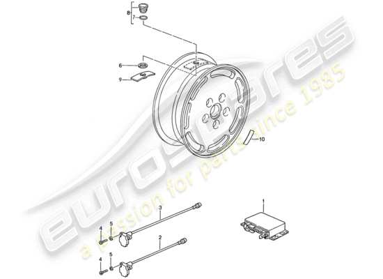 a part diagram from the Porsche 928 (1991) parts catalogue