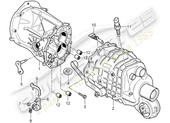 a part diagram from the Porsche 996 (2001) parts catalogue