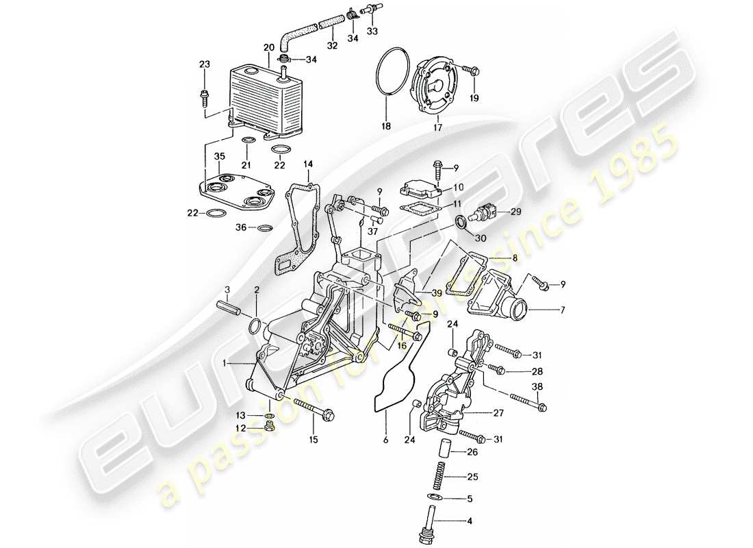 Porsche Boxster 986 (1997) BOMBA DE ACEITE Diagrama de piezas