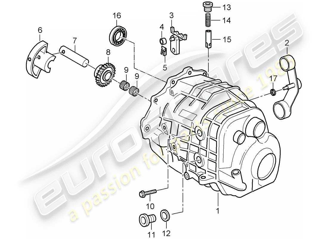 Porsche Boxster 986 (1997) caja de transmisión - cubierta de transmisión Diagrama de piezas