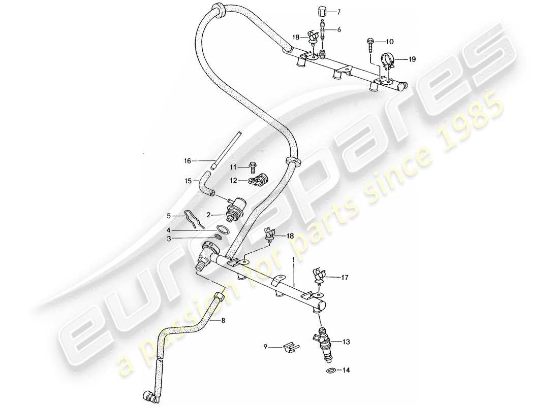 Porsche Boxster 986 (2003) tubo de recogida de combustible Diagrama de piezas