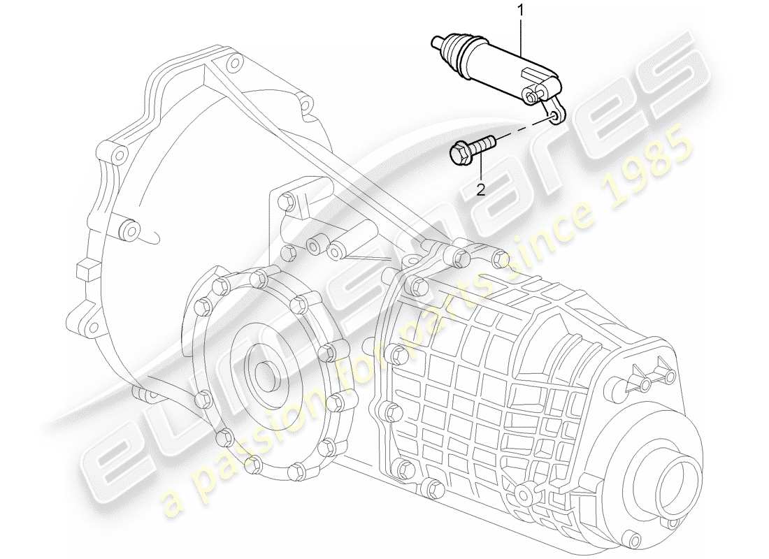 Porsche Boxster 986 (2003) embrague hidráulico - funcionamiento - D - MJ 2000>> Diagrama de piezas